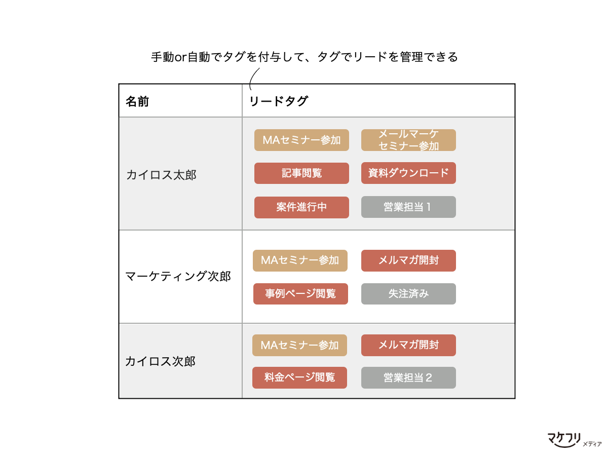 MAのリードタグ機能