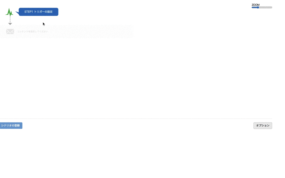 「Kairos3 Marketing」の「シナリオ」設定画面